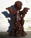 Engel mit Harfe "braun"