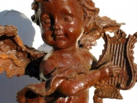 Engel mit Harfe "braun"