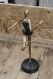 Ballerina mit Hula Hoop Ring, Bronze