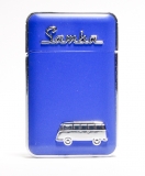 VW Samba Gas-Feuerzeug nachfüllbar "Blau" Lizenzprodukt + Geschenkbox