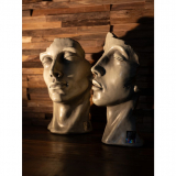 KunstStein Gesicht "MANN", Kunststein, klein
