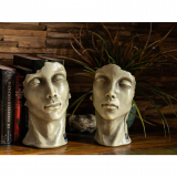 KunstStein Gesicht "FRAU", Kunststein, klein