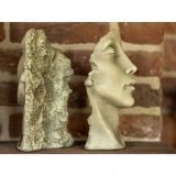 KunstStein Gesicht "FRAU", Kunststein, klein