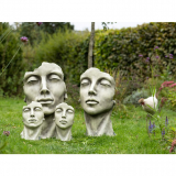 KunstStein Gesicht "FRAU", Kunststein