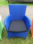 Sitzkissen für Polyrattan Aluminiumkorbstuhl "Schwarz"