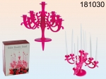Pinkfarbener neunfacher Geburtstagskerzenhalter (inkl. Kerzen) für Torten